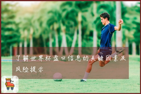 了解世界杯盘口信息的关键因素及风险提示